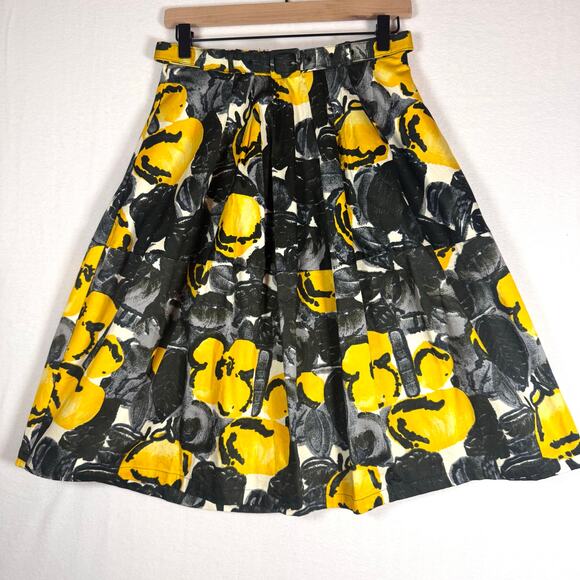 ANTHROPOLOGIE Peony Briar Floral Pleated Midi Skirt Springs Summer Skirt Size 2 - Picture 1 of 6